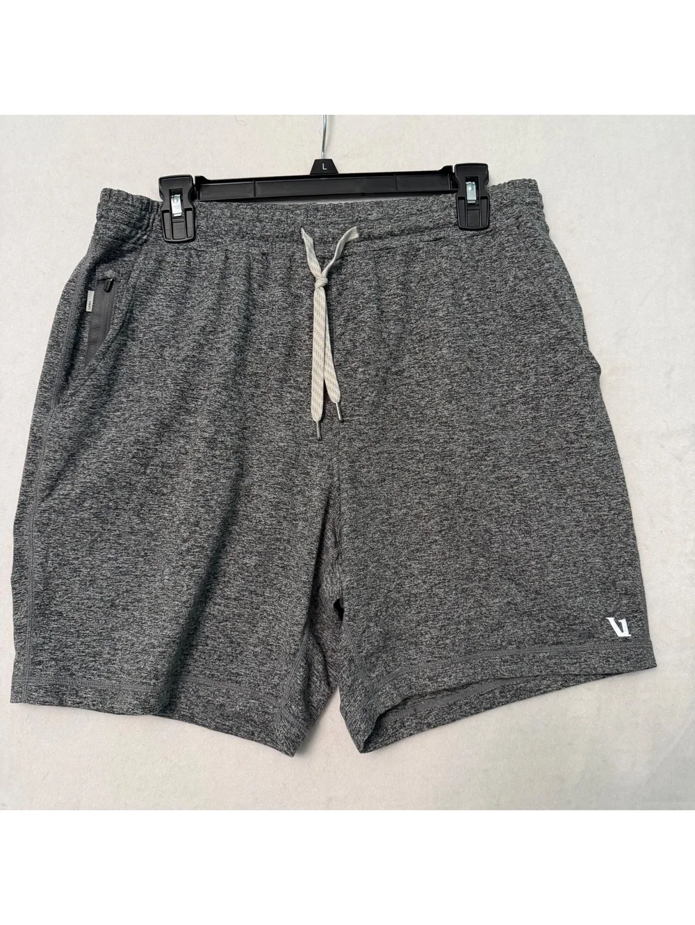 Vuori Ponto Shorts Men's Large Heather Gray Dreamknit Lounge Soft Shorts Pockets